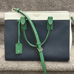 Kate Spade Cameron Large Satchel Leather Colorblock - New With Unattached Tags